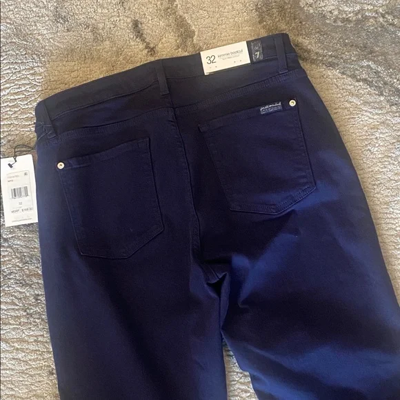 7 For All Mankind Kimmie Tall Bootcut Jeans,navy (dk moonlight bay)32 X 36 - Picture 7 of 12